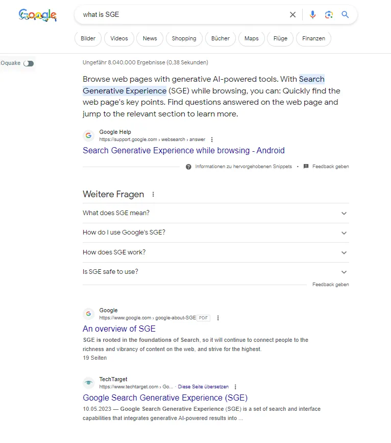 search results as they are now
